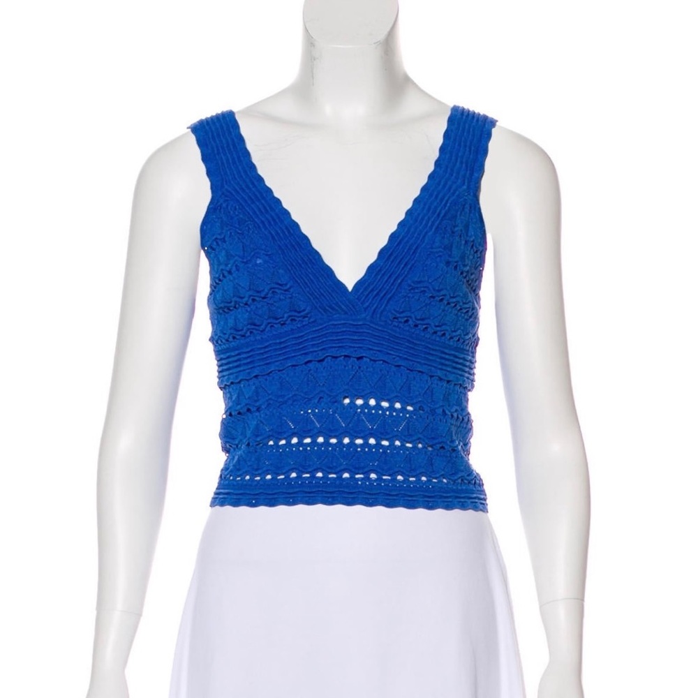 Alice & Olivia Crochet Knit Top